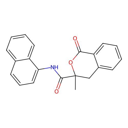 3-methyl-N-(naphthalen-1-yl)-1-oxo-3,4-dihydro-1H-isochromene-3-carboxamide structure