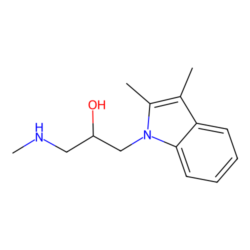 1-(2,3-Dimethyl-indol-1-yl)-3-methylamino-propan-2-ol structure