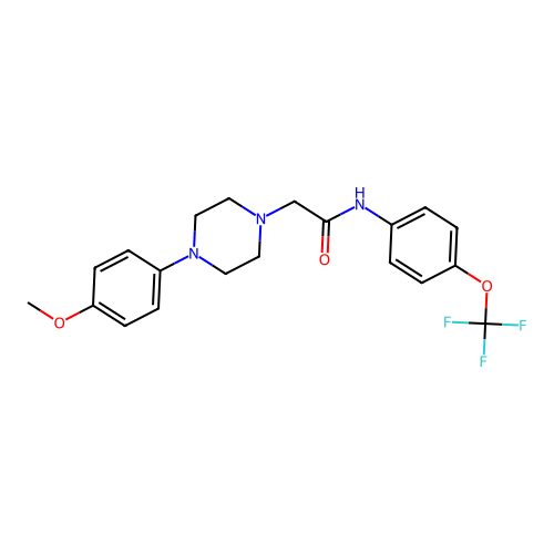 2-[4-(4-methoxyphenyl)piperazin-1-yl]-N-[4-(trifluoromethoxy)phenyl]acetamide structure