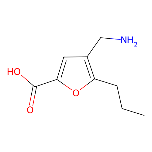 4-(Aminomethyl)-5-propylfuran-2-carboxylic acid structure