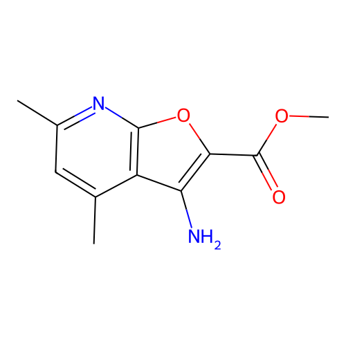 Methyl 3-amino-4,6-dimethylfuro[2,3-b]pyridine-2-carboxylate structure