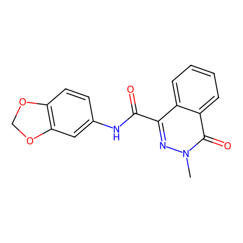 N-(1,3-benzodioxol-5-yl)-3-methyl-4-oxo-3,4-dihydrophthalazine-1-carboxamide structure