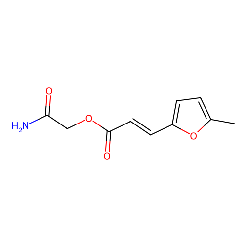 (2-Amino-2-oxoethyl) 3-(5-methylfuran-2-yl)prop-2-enoate structure