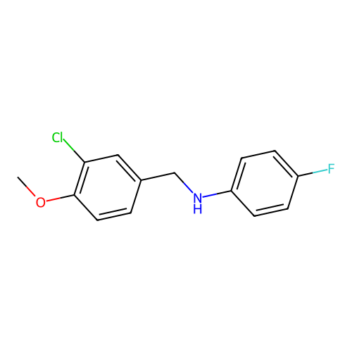 N-(3-chloro-4-methoxybenzyl)-4-fluoroaniline structure