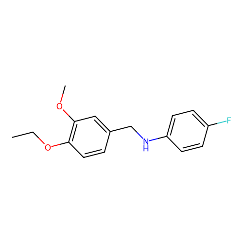 N-(4-ethoxy-3-methoxybenzyl)-4-fluoroaniline structure