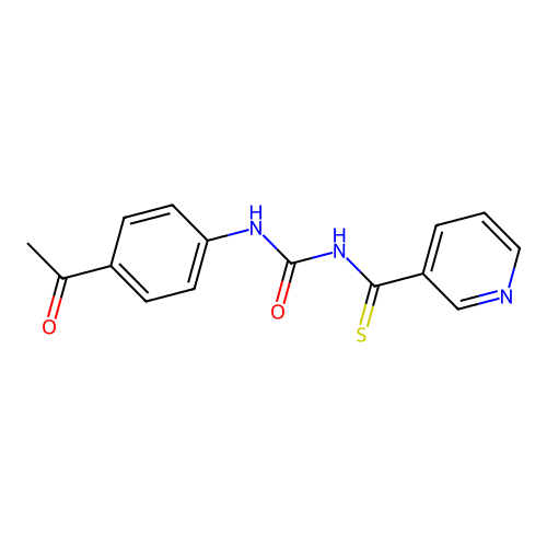 N-[(4-acetylphenyl)carbamoyl]pyridine-3-carbothioamide structure