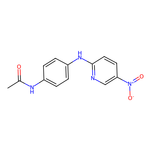 N-{4-[(5-nitropyridin-2-yl)amino]phenyl}acetamide structure