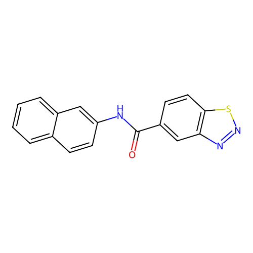N-(naphthalen-2-yl)-1,2,3-benzothiadiazole-5-carboxamide structure