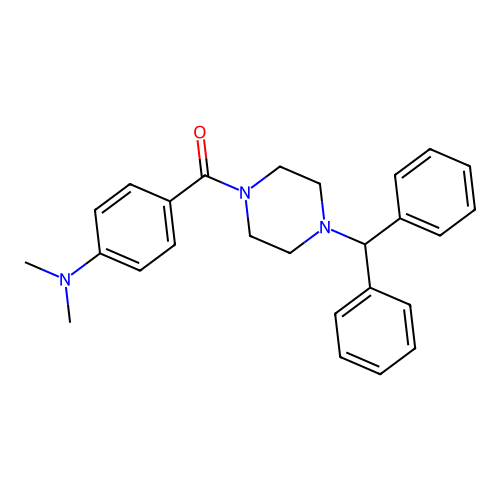 [4-(Dimethylamino)phenyl][4-(diphenylmethyl)piperazin-1-yl]methanone structure