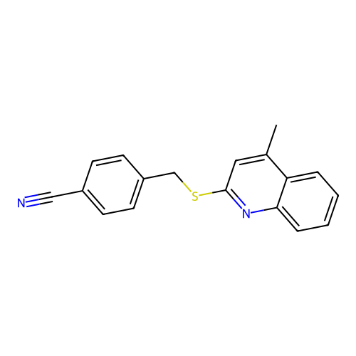 4-[(4-Methylquinolin-2-yl)sulfanylmethyl]benzonitrile structure