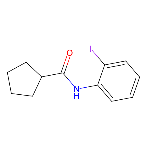N-(2-iodophenyl)cyclopentanecarboxamide structure