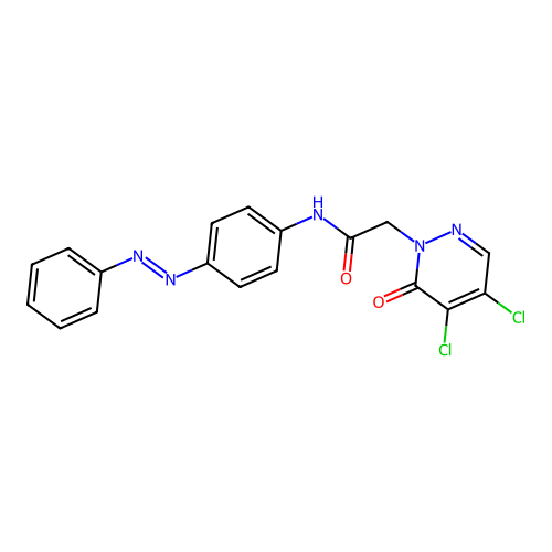 1(6H)-Pyridazineacetamide, 4,5-dichloro-6-oxo-N-[4-(2-phenyldiazenyl)phenyl]- structure