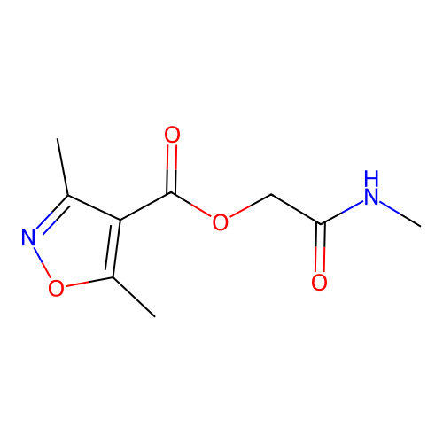 2-(Methylamino)-2-oxoethyl 3,5-dimethylisoxazole-4-carboxylate structure