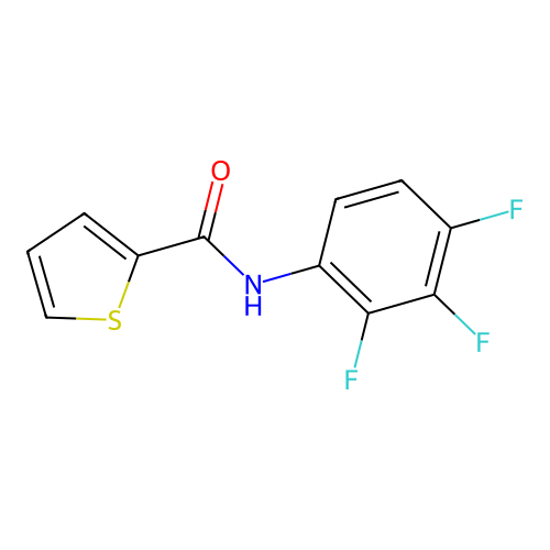N-(2,3,4-trifluorophenyl)thiophene-2-carboxamide structure