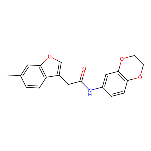 N-(2,3-dihydro-1,4-benzodioxin-6-yl)-2-(6-methyl-1-benzofuran-3-yl)acetamide structure