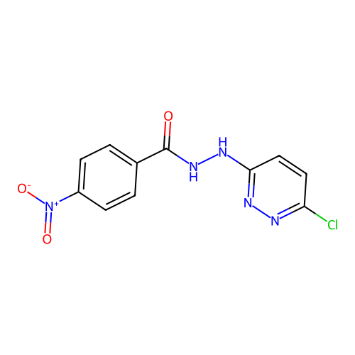 N'-(6-chloro-3-pyridazinyl)-4-nitrobenzohydrazide structure