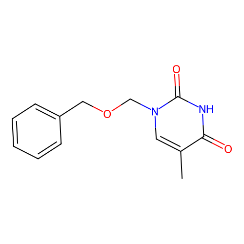 5-methyl-1-(phenylmethoxymethyl)pyrimidine-2,4-dione structure