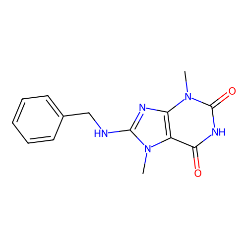 8-(Benzylamino)-3,7-dimethylpurine-2,6-dione structure