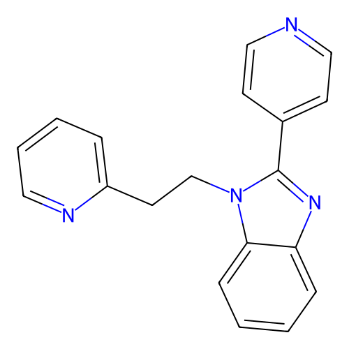 2-(Pyridin-4-yl)-1-[2-(pyridin-2-yl)ethyl]-1H-benzimidazole structure