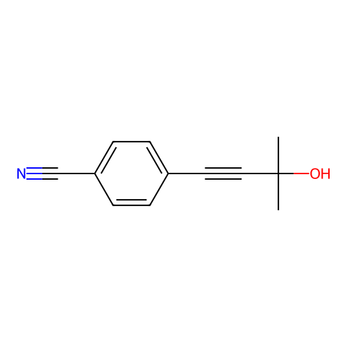 4-(4-Cyanophenyl)-2-methyl-3-butyne-2-ol structure