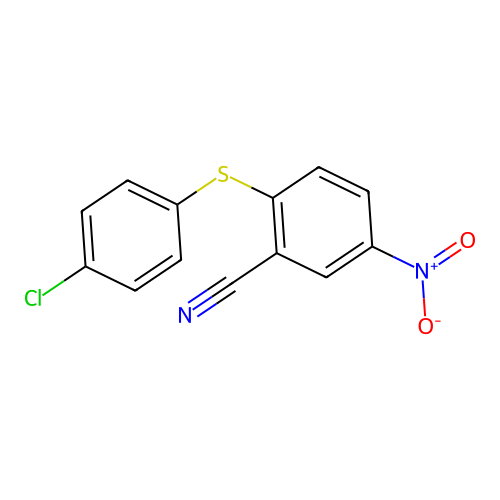 2-[(4-Chlorophenyl)thio]-5-nitrobenzonitrile structure