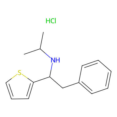 2-Thenylamine, alpha-benzyl-N-isopropyl-, hydrochloride structure
