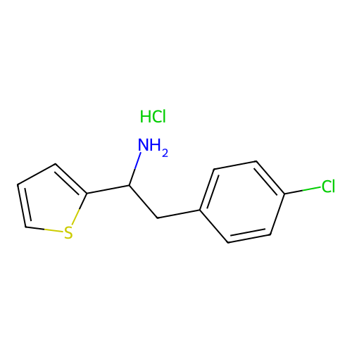 2-(4-Chlorophenyl)-1-(thiophen-2-yl)ethan-1-amine--hydrogen chloride (1/1) structure
