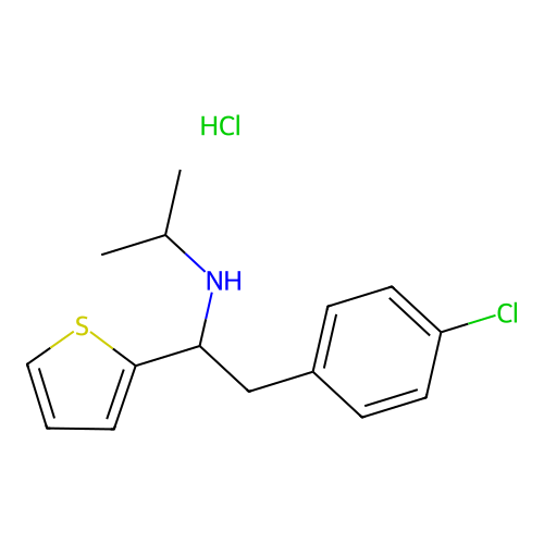 2-Thenylamine, alpha-(p-chlorobenzyl)-N-isopropyl-, hydrochloride structure