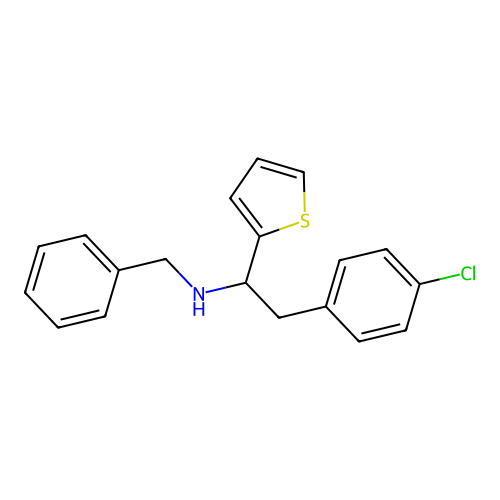 N-Benzyl-2-(4-chlorophenyl)-1-(thiophen-2-yl)ethan-1-amine structure