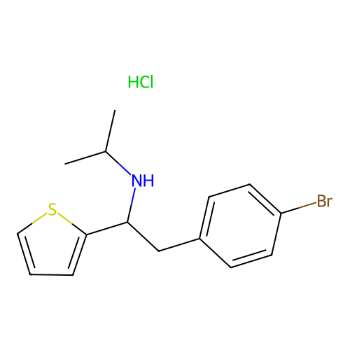 2-Thenylamine, alpha-(p-bromobenzyl)-N-isopropyl-, hydrochloride structure