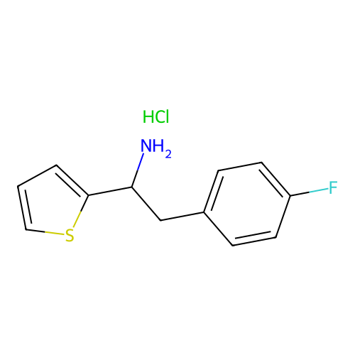 2-Thenylamine, alpha-(p-fluorobenzyl)-, hydrochloride structure
