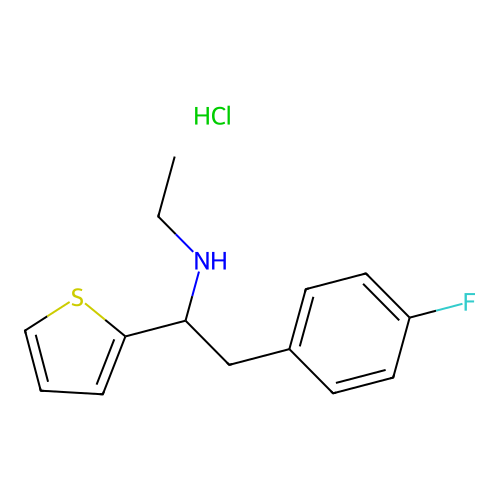 N-Ethyl-alpha-(p-fluorobenzyl)-2-thenylamine hydrochloride structure