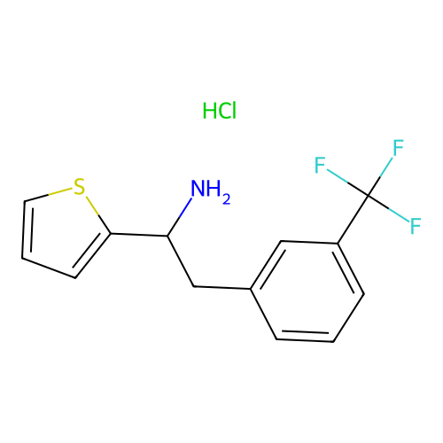 2-Thenylamine, alpha-(m-trifluoromethylbenzyl)-, hydrochloride structure