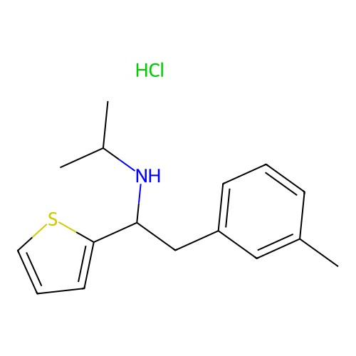 2-Thenylamine, N-isopropyl-alpha-(m-methylbenzyl)-, hydrochloride structure