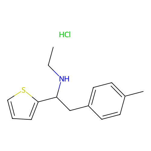 N-Ethyl-alpha-(p-methylbenzyl)-2-thenylamine hydrochloride structure