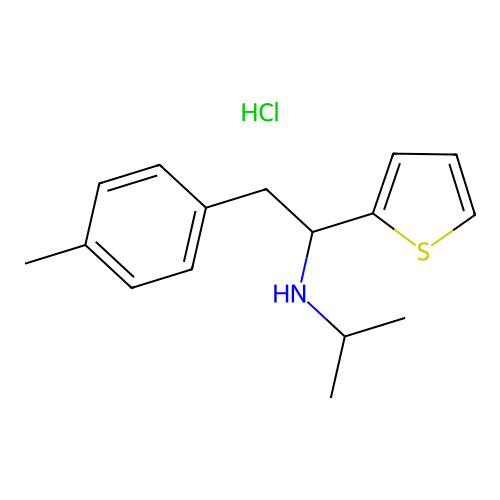 2-Thenylamine, N-isopropyl-alpha-(p-methylbenzyl)-, hydrochloride structure