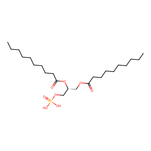 1,1'-((1R)-1-((Phosphonooxy)methyl)-1,2-ethanediyl) didecanoate structure