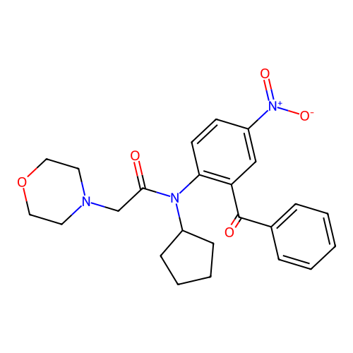 4-Morpholineacetamide, N-(2-benzoyl-4-nitrophenyl)-N-cyclopentyl- structure