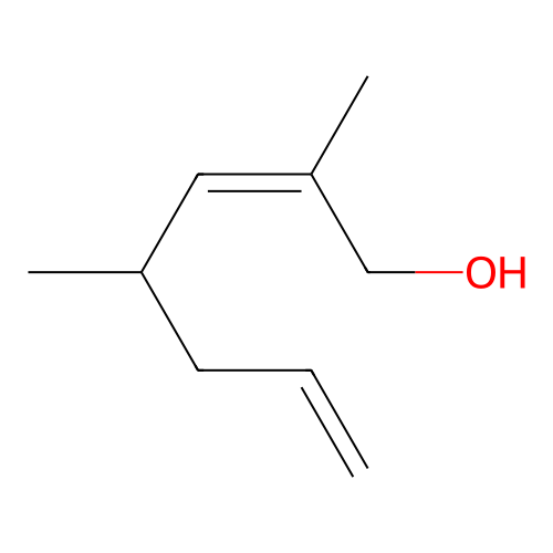 2,4-Dimethylhepta-2,6-dien-1-ol structure
