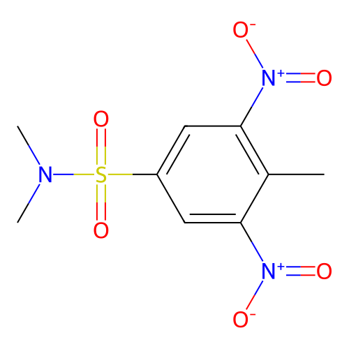 N,N,4-trimethyl-3,5-dinitrobenzenesulfonamide structure
