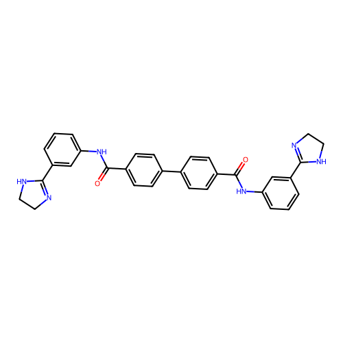 N,N'-Bis[3-(4,5-Dihydro-1h-Imidazol-2-Yl)phenyl]biphenyl-4,4'-Dicarboxamide structure
