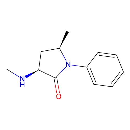 (3S,5R)-5-methyl-3-(methylamino)-1-phenylpyrrolidin-2-one structure