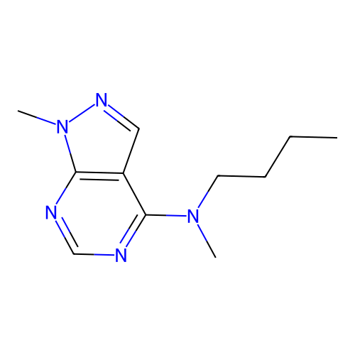 N-Butyl-N,1-dimethyl-1H-pyrazolo[3,4-d]pyrimidin-4-amine structure