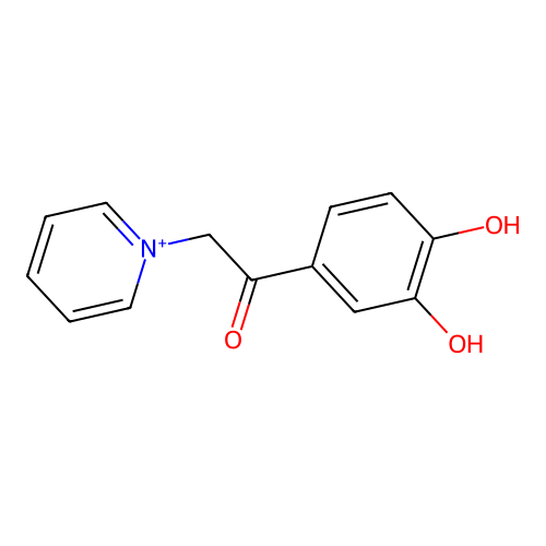 1-[2-(3,4-Dihydroxyphenyl)-2-oxoethyl]pyridinium structure