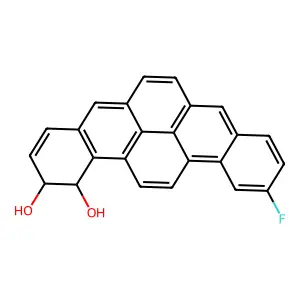 Benzo(rst)pentaphene-1,2-diol, 11-fluoro-1,2-dihydro- structure