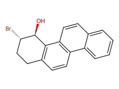 4-Chrysenol, 3-bromo-1,2,3,4-tetrahydro-, trans- structure