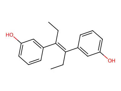 3,4-Bis-(m-hydroxyphenyl)-hex-3-ene structure