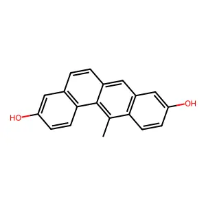 BENZ(a)ANTHRACENE-3,9-DIOL, 12-METHYL- structure