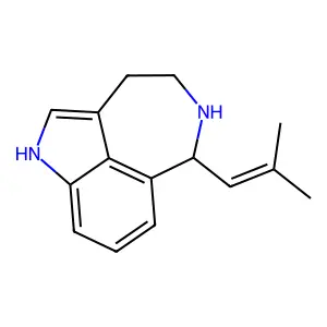 1H-Azepino(5,4,3-cd)indole, 3,4,5,6-tetrahydro-6-(2-methyl-1-propenyl)-, (-)- structure