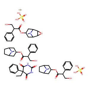 Atropine sulfate mixture with phenobarbital and hyoscyamine sulfate and hyoscine hydrobromide structure